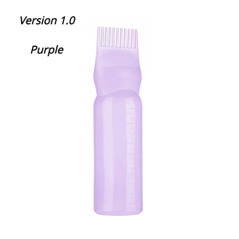 2Pcs/Set Silicone Hair Comb with Root Comb Applicator Bottle Set Hair Oil Applicator Shampoo Brush Tint Salon Hair Styling Tools