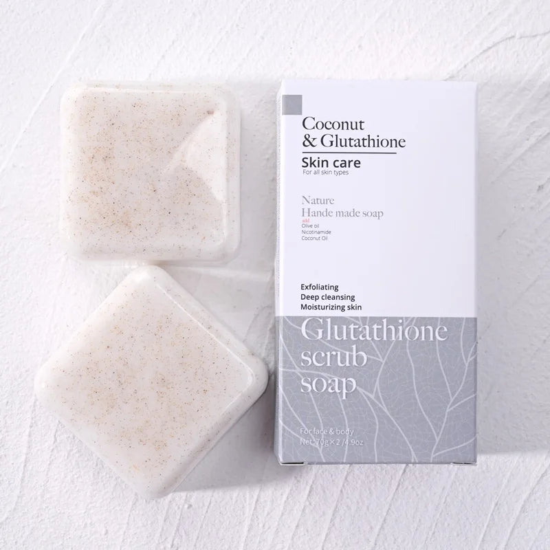 140G scrub coconut essence bath soap, olive oil and shea butter are added to moisturize the skin