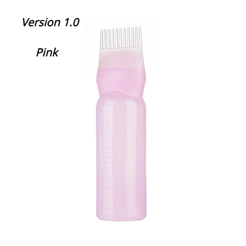 2Pcs/Set Silicone Hair Comb with Root Comb Applicator Bottle Set Hair Oil Applicator Shampoo Brush Tint Salon Hair Styling Tools