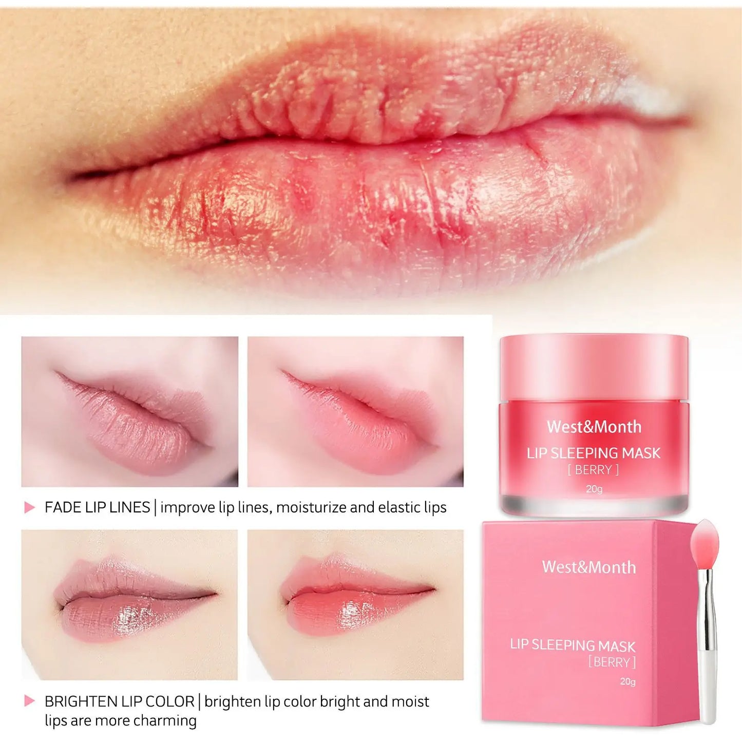 Berry Lip Sleeping Mask South Korea Night Sleep Maintenance Moisturizing Lips Gloss Bleach Cream Nourishing Cherry Lip Balm